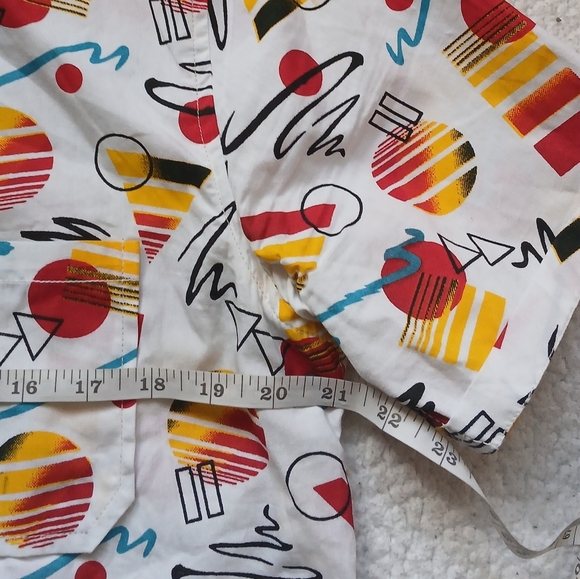 DY JEANS DRYGOODS MENS Medium ABSTRACT SHORT SLEEVE BUTTON UP 100% COTTON - Picture 5 of 8